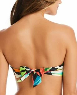 Bar III Women's Tropical Dreams Twist-Front Removable-Strap Bandeau Bikini Top, Created For Macy's -ADIDAS Shop 23033423 fpx