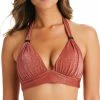 Bar III Women's Shimmering Banded Sweetheart-Neckline Bikini Top, Created For Macy's