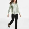 Alfani Women's Satin Utility Blouse & Straight-Leg Pants, Created For Macy's -ADIDAS Shop 23488855 fpx