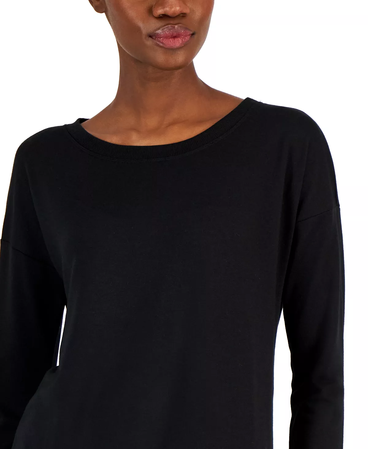 ID Ideology Women's French Terry Tulip-Hem Sweatshirt, Created For Macy's 4 ID Ideology Women's French Terry Tulip-Hem Sweatshirt, Created For Macy's - Image 2