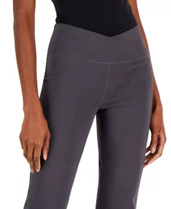 ID Ideology Women's Crisscross-Waist Flared Pants, Created For Macy's -ADIDAS Shop 23568182 fpx