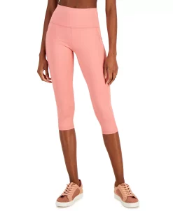ID Ideology Women's Compression High-Rise Side-Pocket Cropped Leggings, Regular & Petite, Created For Macy's -ADIDAS Shop 23568204 fpx
