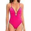 Lucky Brand Women's Stitch-Trimmed Plunging One-Piece Swimsuit -ADIDAS Shop 23577662 fpx