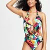 Bar III Women's Tropical Dreams Cowlneck One-Piece Swimsuit, Created For Macy's -ADIDAS Shop 23637606 fpx