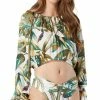 Vince Camuto Women's Printed Long-Sleeve Cropped Swim Top -ADIDAS Shop 23644544 fpx