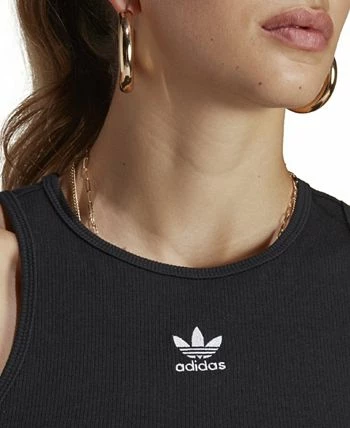 ADIDAS Women's Adicolor Essentials Round Neck Rib Tank Top 5 ADIDAS Women's Adicolor Essentials Round Neck Rib Tank Top - Image 3