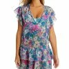 Jessica Simpson Women's Printed Crazy Daisy Tiered Flutter-Sleeve Tie-Neck Swim Cover-Up 1 Jessica Simpson Women's Printed Crazy Daisy Tiered Flutter-Sleeve Tie-Neck Swim Cover-Up -ADIDAS Shop 23735189 fpx