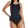Bleu By Rod Beattie Women's A Fine Line Stitched Buckle-Waist Cross-Back One-Piece Swimsuit -ADIDAS Shop 23747198 fpx