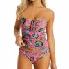 Jessica Simpson Women's Printed Bandeau Tankini Top & Side-Shirred Hipster Bikini Bottoms -ADIDAS Shop 23757686 fpx