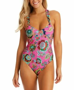 Jessica Simpson Women's Rosies Bushes One-Piece Swimsuit