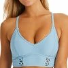 Jessica Simpson Women's Textured Lace-Up Pretty In Pique Dot-Trimmed Cropped Bikini Top -ADIDAS Shop 23758454 fpx