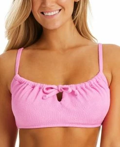 Jessica Simpson Women's Sweet Daisy Drawstring Bikini Top