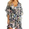 Jessica Simpson Women's Stranded In Paradise Printed Ruffled Cover-Up Dress -ADIDAS Shop 23768553 fpx