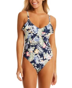 Jessica Simpson Women's Stranded In Paradise Ruffled Swimsuit -ADIDAS Shop 23768757 fpx