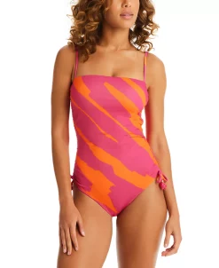 Sanctuary Women's Bias Stripe Bandeau One-Piece Swimsuit -ADIDAS Shop 23775361 fpx