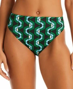 Sanctuary Women's Printed Geo-Wave High-Rise Swim Bottoms