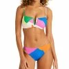 Sanctuary Women's Printed V-Wire Bandeau Bikini Top & Cinched-Back Bikini Bottoms