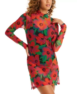 Sanctuary Women's Savage Gardener Mock-Neck Dress Swim Cover-Up -ADIDAS Shop 23777747 fpx